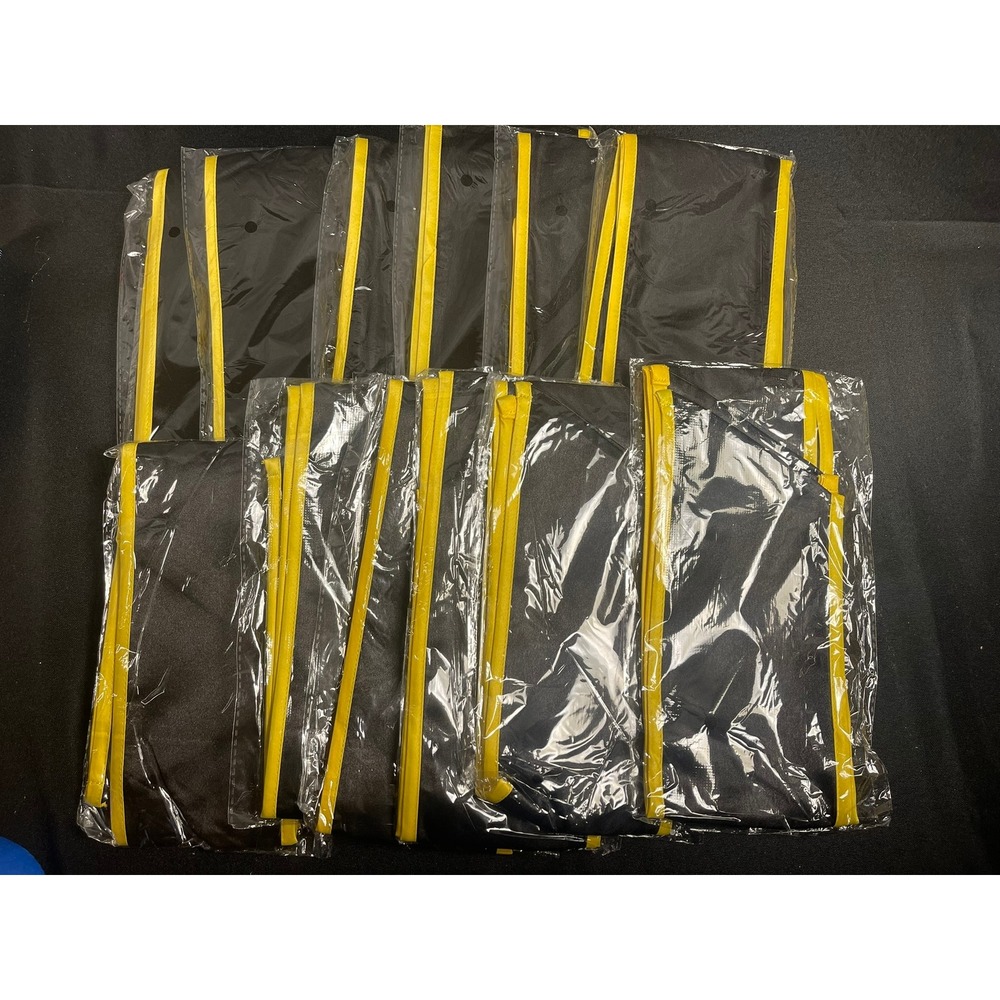Lot fo 12 Graduation Honor Stoles Black with Gold Trim Satin Academic Regalia